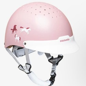 تصویر کلاه سوارکاری بچه گانه فوگانزا _ مدل 100 FOUGANZA Kids Horse Riding Helmet 100 , Pink