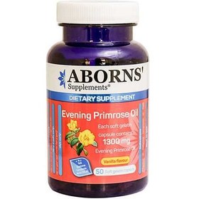 تصویر كپسول نرم ژلاتینی گل مغربی 1300 60 عددی ابورنز Aborns Evening Primrose Oil 1300 mg Caps