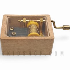 تصویر جعبه موزیکال چوبی با طراحی کلاسیک و شیک 