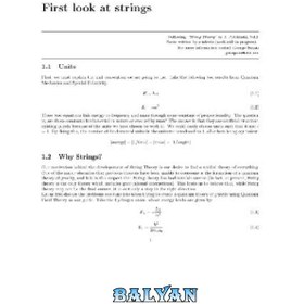 تصویر دانلود کتاب Notes following Polchinski's String Theory یادداشت های پیرو نظریه ریسمان پولچینسکی
