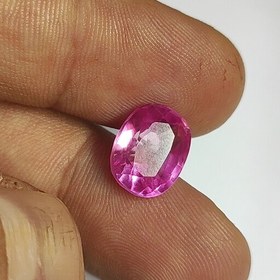 تصویر توپاز صورتی 7.25 pink topaz تراش جواهری سختی بالا کدt11 