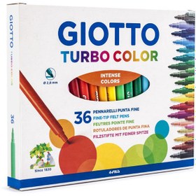تصویر ماژیک جیوتو 36 رنگ مدل - Giotto Turbo Color 