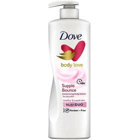 تصویر لوسیون بدن پمپی داو Dove مدل Supple Bounce (صورتی) حجم 400 میلی لیتر 