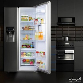 تصویر یخچال فریزر ساید بای ساید 32 فوت امرسان مدل نانو پلاس RFB3292D Emersun 32-foot side-by-side fridge freezer, Nano Plus RFB3292D model