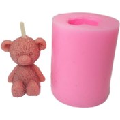 تصویر قالب سیلیکونی خرس ۲ عددی سایز ۲ و ۴ سانتی مناسب شمع‌سازی و رزین 