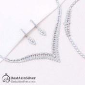 تصویر سرویس نقره عروس مشابه طلا مارسا کد da323 