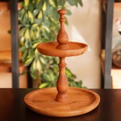 تصویر شیرینی خوری 2طبقه چوبی 