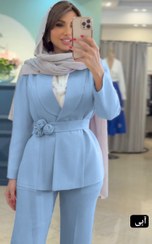 تصویر کت و شلوار آزیتا جنس مازراتی زنانه 