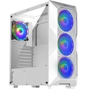 تصویر کیس کامپیوتر فاطر مدل FG-730W Mid Tower سفید Fater FG-730W Mid Tower White Computer Case