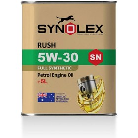 تصویر روغن موتور بنزینی سینولکس تمام سینتتیک 5W30 SN حجم 5لیتر Synolex Rush SAE 5W-30 API SN/C3 5L