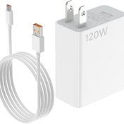 تصویر شارژر فست شارژ شیائومی 120 واتی همراه کابل 