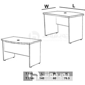 تصویر میز منشی مدل T114 