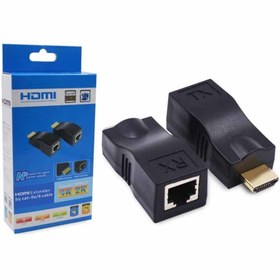 تصویر افزایش اچ دی ام آی ۳۰ متری تحت شبکه تک کابل بدون آداپتور ا HDMI EXTENDER OVER LAN 30M SINGLE CABLE HDMI EXTENDER OVER LAN 30M SINGLE CABLE