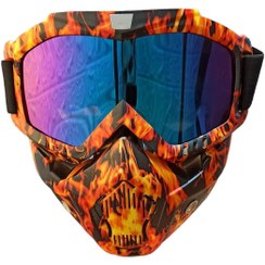 تصویر عینک موتورسواری فیس دار FIRE face glasses FIRE | Motorcycle riding face