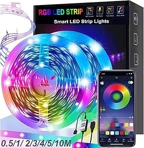 خرید و قیمت نوار نور LED COOLBABY 5 ولت، برنامه بلوتوث چراغ های LED RGB ...
