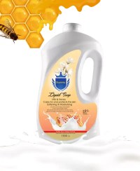 تصویر صابون مایع شیر و عسل گالن ۱۵۰۰ میلی لیتر Milk and honey liquid soap, 1500 ml gallon
