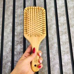 تصویر برس چوبی بامبو سایز بزرگ مدل مستطیلی 