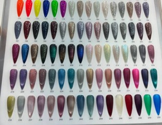 تصویر لاک ژل ناخن 10 میل آیس، دیسکو و چشم گربه ای وینی لوکس vinylux کد 181 تا کد 250 nail gel polish 10 ml ice disco & cat eye Vinylux