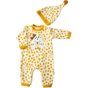 تصویر سرهمی مخمل با کلاه نوزادی طرح پلنگ و خال دانالو Danaloo 