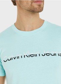 تصویر تی‌شرت یقه گرد لوگو برند calvin klein jeans Logo Crew Neck T-Shirt