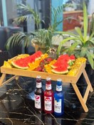 تصویر سینی بامبو پایه دار تاشو 