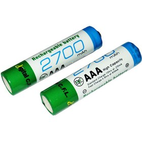 تصویر باتری نیم قلمی قابل شارژ سی اف ال مدل CFL2700MAH بسته 2 عددی 