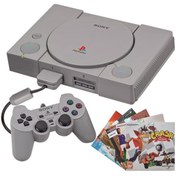 تصویر پلی استیشن یک‌ کلاسیک همراه با ۵ عدد بازی رایگان کارکرده استوک playstation one fat classic stock