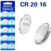 تصویر باتری سکه ای سونی مدل CR2016 Sony CR2016 Lithium Battery Pack Of 5