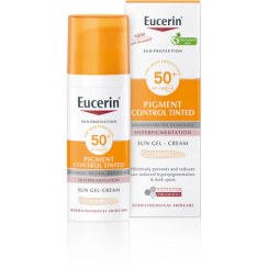 تصویر ژل کرم ضدآفتاب پیگمنت کنترل رنگی لایت اوسرین(EUCERIN-Pigment control tinted light sun gel cream) 