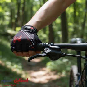 تصویر دستکش دوچرخه سواری نیمه انگشتی مدل M کد 2065 