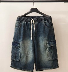 تصویر شلوارک جین کارگو کد 2413 