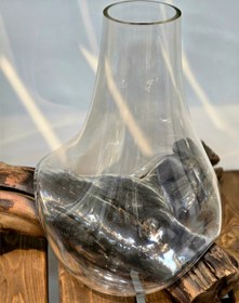 تصویر گلدان شیشه و چوب کد ۲۰۲ 