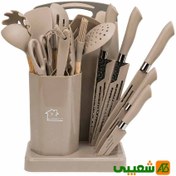 تصویر سرویس کفگیر و ملاقه و چاقو 23 پارچه کیچن ست 