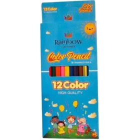 تصویر مداد رنگی ۱۲ رنگ rainbo 