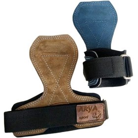 تصویر مچ بند بدنسازی مدل چرم لیفت بسته دو عددی - آبی 