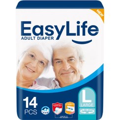 تصویر پوشک بزرگسال ایزی لایف چسبی سایز لارج 14 عددی ا Easy Life adult diaper L Easy Life adult diaper L