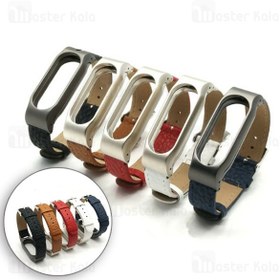 تصویر بند چرمی دستبند سلامتی شیائومی Xiaomi Mi Band 3 Leather Wrist Strap 