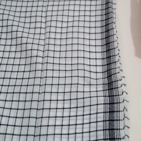 تصویر چفیه سفید نخی پنبه ای گره دار 