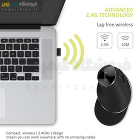 تصویر موس عمودی Delux Ergonomic، موس نوری سیمی ... ا DeLUX Ergonomic Wireless Vertical Silent Mouse - 2.4G USB Receiver, 3 DPI Levels (800/1200/1600), 6 Buttons, Removable Wrist Rest for Laptop PC (M618Plus Wireless-Black) 2.4G Wireless DeLUX Ergonomic Wireless Vertical Silent Mouse - 2.4G USB Receiver, 3 DPI Levels (800/1200/1600), 6 Buttons, Removable Wrist Rest for Laptop PC (M618Plus Wireless-Black) 2.4G Wireless
