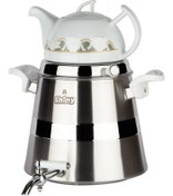 تصویر کتری قوری هرمی چکشی ۶ لیتری با کف چدن برند شاینی 