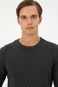 تصویر پلیور خاکستری مردانه اورجینال U.S. Polo Assn. 