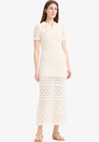 تصویر پیراهن زنانه بژ دفکتو 