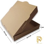 تصویر جعبه پیتزا تک نفره سایز ۲۳ مقوای ایفلوت 