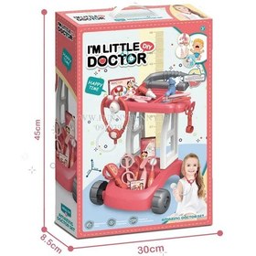 تصویر ست میز پزشکی چرخ دار 