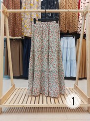 تصویر دامن حریر گلدارسه چین 1058 