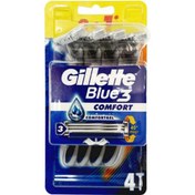 تصویر خود تراش بلو 3 ‏ژیلت - 4عددی ا Gillette Blue 3 Comfort 4 pcs Gillette Blue 3 Comfort 4 pcs
