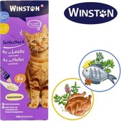 تصویر بستنی گربه وینستون با طعم مرغ و ماهی Winston Chicken & Fish بسته8عددی 