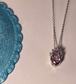 تصویر گردنبند استیل نگین دار 