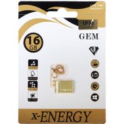 تصویر فلش مموری ایکس-انرژی مدل golden gym ظرفیت 16 گیگابایت ا X-Energy Golden GEM USB2.0 Flash Memory X-Energy Golden GEM USB2.0 Flash Memory