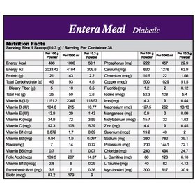 تصویر پودر انترامیل دیابتی طعم موزی کارن 400 گرمی Entera Meal Diabetic